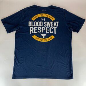 Project Rock Under Armour Blood Sweat Respect Short Sleeve Shirt Mens XL